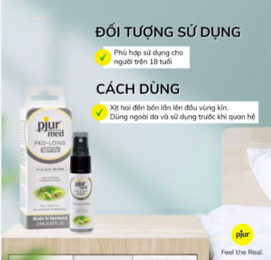 Bỏ sỉ Chai xịt Pjur Med Prolong 20ml của Đức kéo dài thời gian chống xuất tinh sớm mới nhất